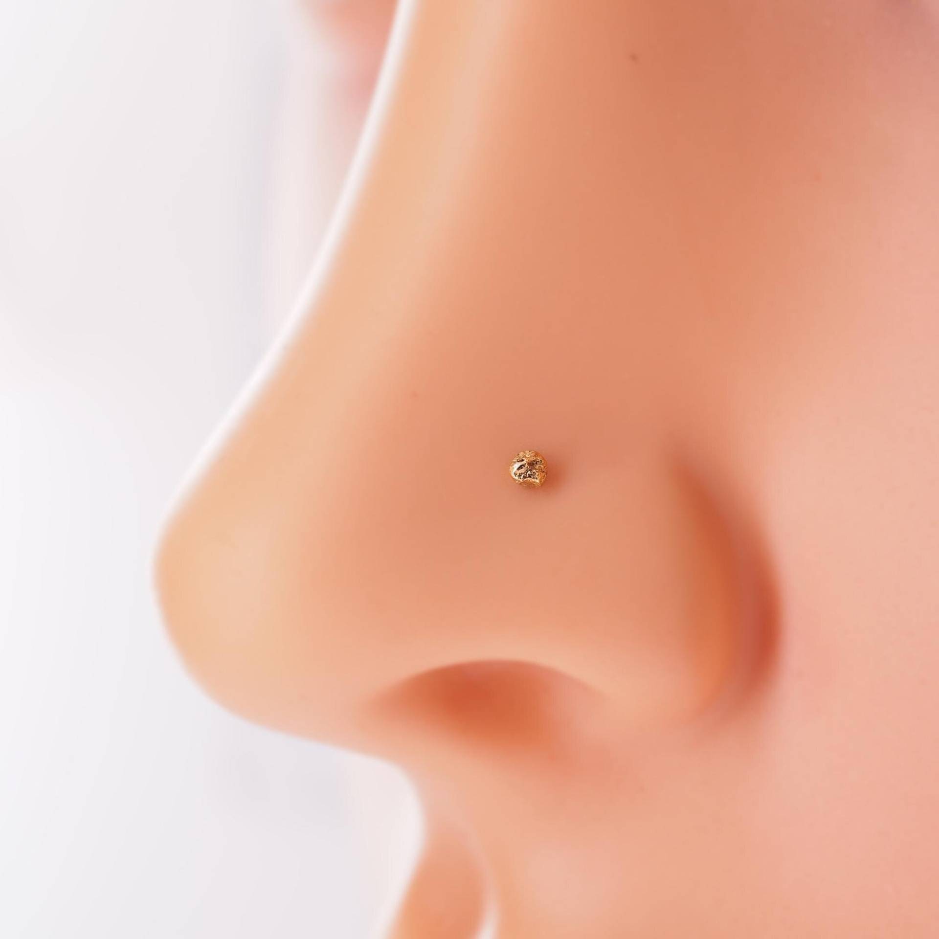 2 Mm Kleiner Nugget Nasenstecker Gold Filled Oder Sterling Silber Piercing von lopicNosePiercing