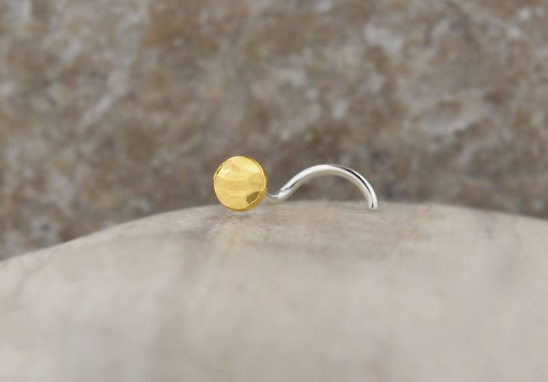 Nasenstecker 22G 0, 6 Gold L Form Schraube 3 Mm von lopicNosePiercing