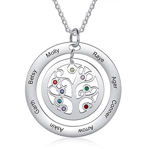 lorajewel Kette mit Name Personalisierte Kette für Damen Baum des Lebens Kette Mutter und Tochter Kette Familie Kette Schmuck für Muttertag Geburtstag lorajewel Kette mit Name Personalisierte Kette für Damen Baum des Lebens Kette Mutter und Tochter Kette Familie Kette Schmuck für Muttertag Geburtstag von lorajewel