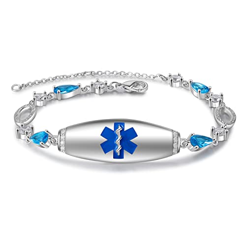 lorajewel Personalisiertes medizinisches Alarm Armband Benutzerdefinierter Text Männer und Frauen Armband Notfall-SOS-Armband Kind Vatertag Muttertagsgeschenk lorajewel Personalisiertes medizinisches Alarm Armband Benutzerdefinierter Text Männer und Frauen Armband Notfall-SOS-Armband Kind Vatertag Muttertagsgeschenk von lorajewel