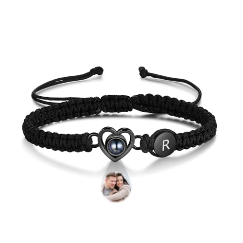 Lorajewel Personalisiertes Armband Mit Bild - Paar Armbänder für Herren und Damen - Foto Geschenk für Weihnachten, Neujahr, Muttertag, Vatertag, BFF (A) von lorajewel
