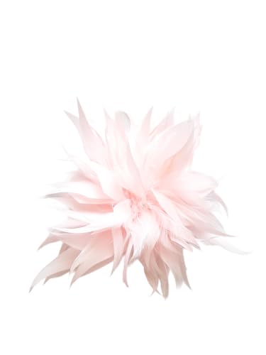 lordies Brosche Anstecknadel Blume Feder Rosa von lordies