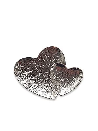 Brosche Anstecknadel Schal Clip Bekleidung Poncho Taschen Stiefel Textilschmuck Herz Herzen Silber von lordies