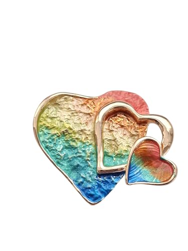 Brosche Magnetbrosche Schal Bekleidung Herz & Liebe Mehrfarbig - Gold von lordies