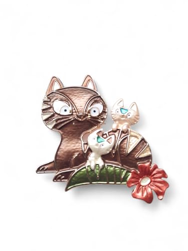 Brosche Magnetbrosche Schal Bekleidung Poncho Taschen Stiefel Katze Babykatze Beige von lordies