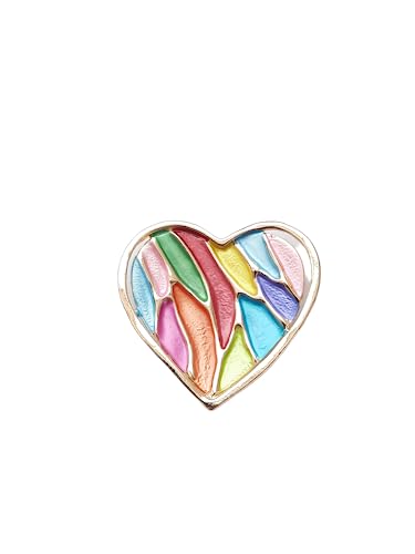 Brosche Magnetbrosche Schal Bekleidung Poncho Textilschmuck Herz Gold - Multicolor von lordies