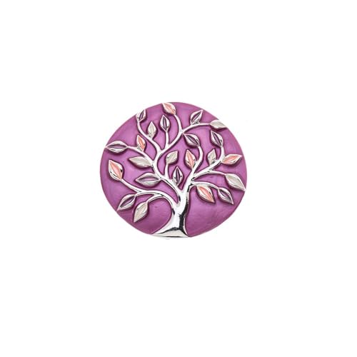 Brosche Magnetbrosche Schal Bekleidung Poncho Textilschmuck Lebensbaum Fuchsia von lordies