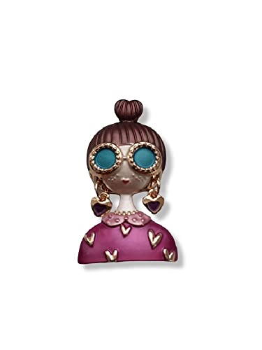 Brosche Magnetbrosche Schal Clip Bekleidung Poncho Taschen Frau Bewegliche Ohrringe Pink von lordies