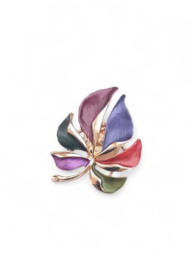 lordies Brosche Magnetbrosche Schal Clip Bekleidung Poncho Taschen Stiefel Blatt Gold - Mehrfarbig von lordies