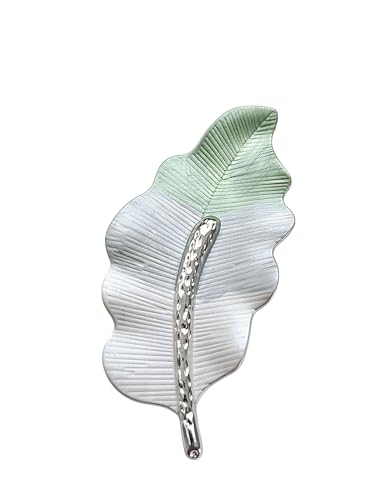 Brosche Magnetbrosche Schal Clip Bekleidung Poncho Taschen Stiefel Blatt Grün - Silber von lordies