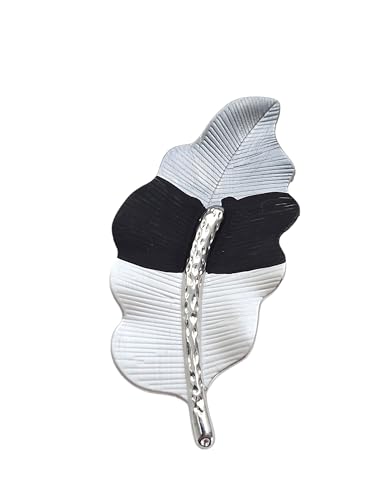 Brosche Magnetbrosche Schal Clip Bekleidung Poncho Taschen Stiefel Blatt Schwarz - Silber Brosche Magnetbrosche Schal Clip Bekleidung Poncho Taschen Stiefel Blatt Schwarz - Silber von lordies