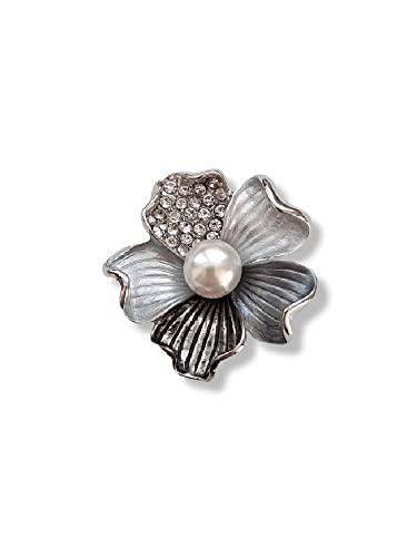 Brosche Magnetbrosche Schal Clip Bekleidung Poncho Taschen Stiefel Blume Grauetöne Strass Silber Brosche Magnetbrosche Schal Clip Bekleidung Poncho Taschen Stiefel Blume Grauetöne Strass Silber von lordies