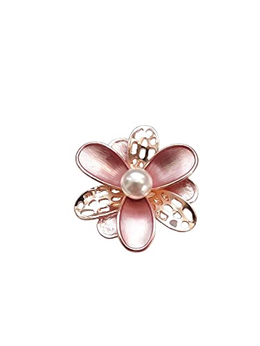 Brosche Magnetbrosche Schal Clip Bekleidung Poncho Taschen Stiefel Blume Rosegold - Rosa von lordies
