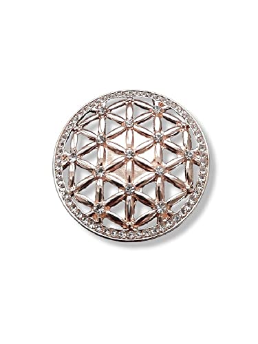 Brosche Magnetbrosche Schal Clip Bekleidung Poncho Taschen Stiefel Lebensblume Rosegold Strass von lordies