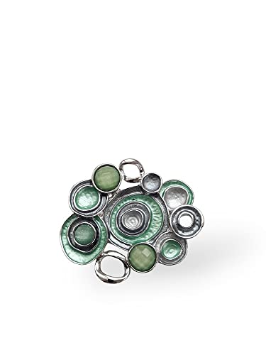 lordies Brosche Magnetbrosche Schal Clip Bekleidung Poncho Taschen Stiefel Schmuckstein Silber - Grün Pastell von lordies