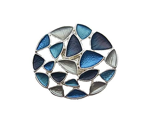 Brosche Magnetbrosche Schal Clip Bekleidung Poncho Taschen Stiefel Textilschmuck Silber - Blau von lordies