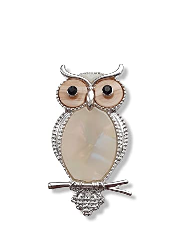 lordies Magnetbrosche Clip - Silber, Modern, Uhu Eule Owl Irisierend von lordies