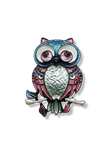 Brosche Magnetbrosche Schal Clip Bekleidung Poncho Taschen Stiefel Uhu Eule Owl Mehrfarbig von lordies