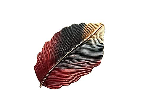 Brosche Magnetbrosche Schal Clip Bekleidung Poncho Taschen Stifel Textilschmuck Blatt Gelb - Blau - Rot von lordies