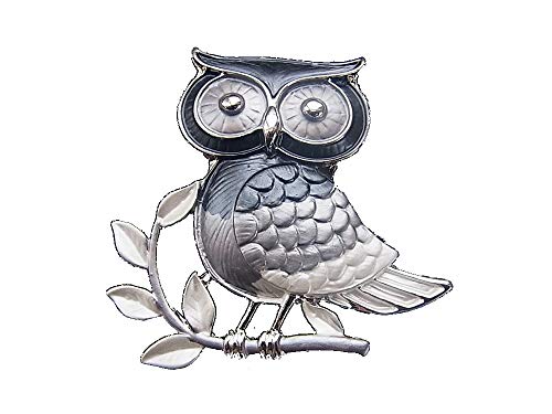 Brosche Magnetbrosche Schal Clip Bekleidung Poncho Taschen Stifel Textilschmuck Eule Uhu Owl von lordies
