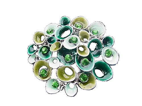 Brosche Magnetbrosche Schal Clip Bekleidung Poncho Taschen Stifel Textilschmuck Grünetöne Strass von lordies