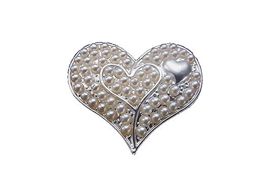 Brosche Magnetbrosche Schal Clip Bekleidung Poncho Taschen Stifel Textilschmuck Herz Perlen Silber - Matt Brosche Magnetbrosche Schal Clip Bekleidung Poncho Taschen Stifel Textilschmuck Herz Perlen Silber - Matt von lordies
