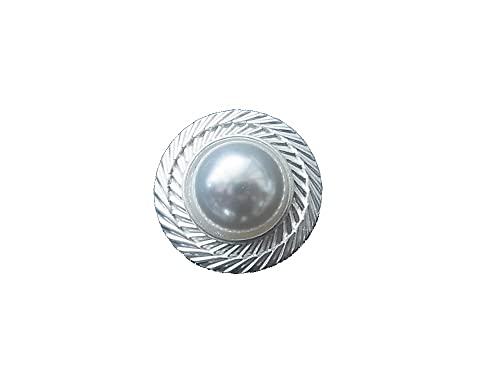 Brosche Magnetbrosche Schal Clip Bekleidung Poncho Taschen Stifel Textilschmuck Kunstperle Silber Matt von lordies