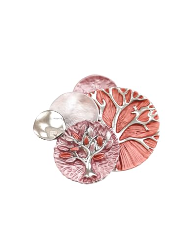 Brosche Magnetbrosche Schal Clip Bekleidung Poncho Taschen Stifel Textilschmuck Lebensbaum Silber - Rosa - Koralle Brosche Magnetbrosche Schal Clip Bekleidung Poncho Taschen Stifel Textilschmuck Lebensbaum Silber - Rosa - Koralle von lordies