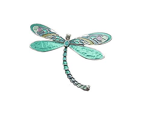Brosche Magnetbrosche Schal Clip Bekleidung Poncho Taschen Stifel Textilschmuck Libelle Blau Türkis von lordies
