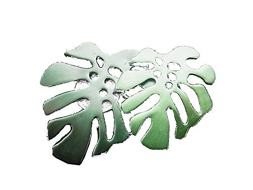 Brosche Magnetbrosche Schal Clip Bekleidung Poncho Taschen Stifel Textilschmuck Monstera Blatt Grün von lordies