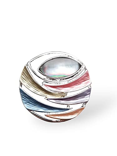 Brosche Magnetbrosche Schal Clip Bekleidung Poncho Taschen Stifel Textilschmuck Perlmutt Multicolor von Lupsty