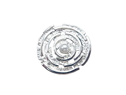 Brosche Magnetbrosche Schal Clip Bekleidung Poncho Taschen Stifel Textilschmuck mit Perle Silber Matt Brosche Magnetbrosche Schal Clip Bekleidung Poncho Taschen Stifel Textilschmuck mit Perle Silber Matt von lordies