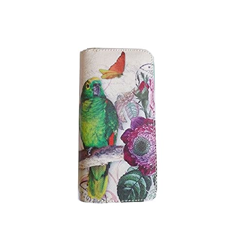 lordies Damen Geldbörse Geldbeutel Brieftasche Reißverschluss Portemonnaie Papagei Vogel von lordies
