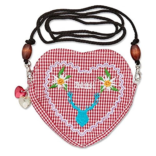 Edelweiss Trachten Tasche Oktoberfest Dirndl Herzform abnehmbarem Langer Kordel Mausi Hirschkopf Rot Edelweiss Trachten Tasche Oktoberfest Dirndl Herzform abnehmbarem Langer Kordel Mausi Hirschkopf Rot von lordies