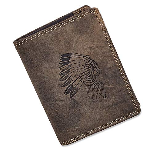 Herren Geldbörse Portmonee Portemonnaie Geldbeutel echtes Leder Indianer Motiv Brown Braun Herren Geldbörse Portmonee Portemonnaie Geldbeutel echtes Leder Indianer Motiv Brown Braun von lordies