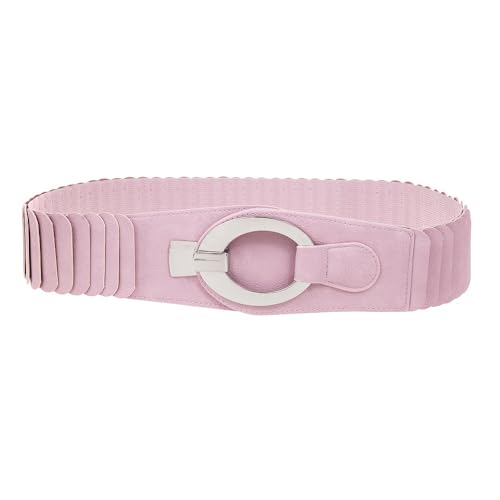 lordies Gürtel Elastisch Stretch Stretchgürtel Damen Taillengürtel Einfarbig (Rosa) von lordies