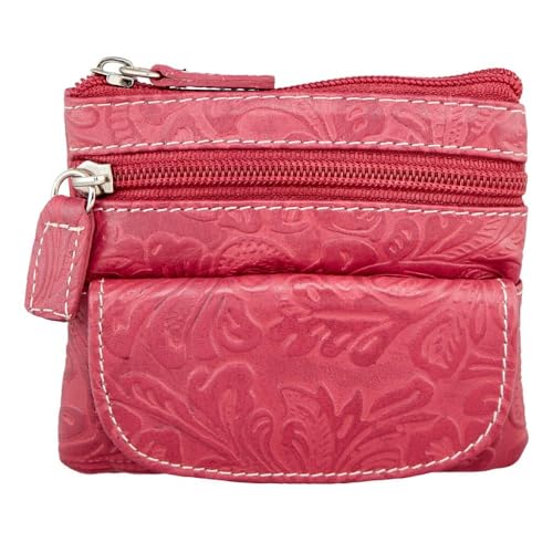 lordies Schlüsselanhänger Schlüsseletui aus echtem Leder in Kroko-Optik Pink von lordies