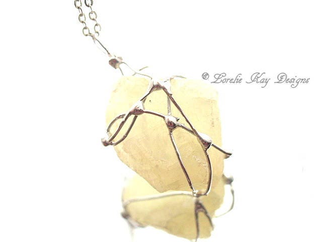 Gelötete Gelbe Rohquarz Kristall Halskette Jeden Tag Große Schichtung Anhänger Lorelie Kay Designs von loreliekaydesigns