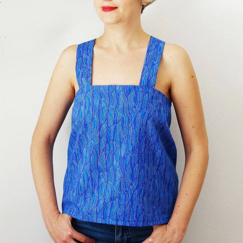 Blaues Tanktop Aus Baumwolle von lorettascarves