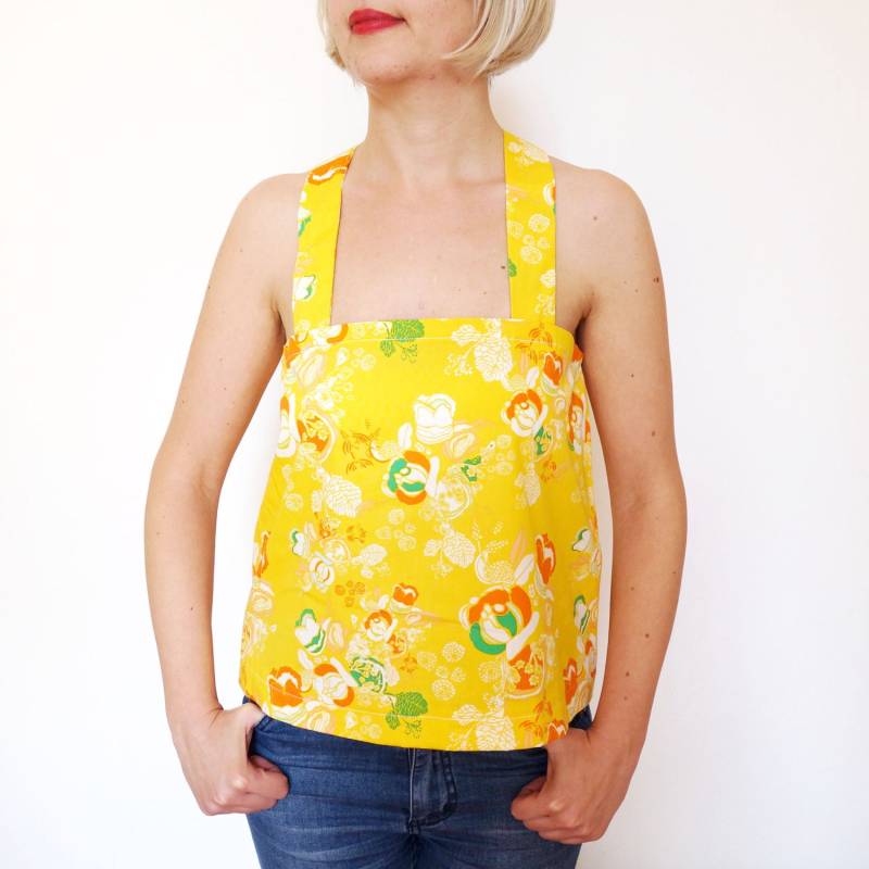 Gelbes, Geblümtes Baumwolloberteil von lorettascarves