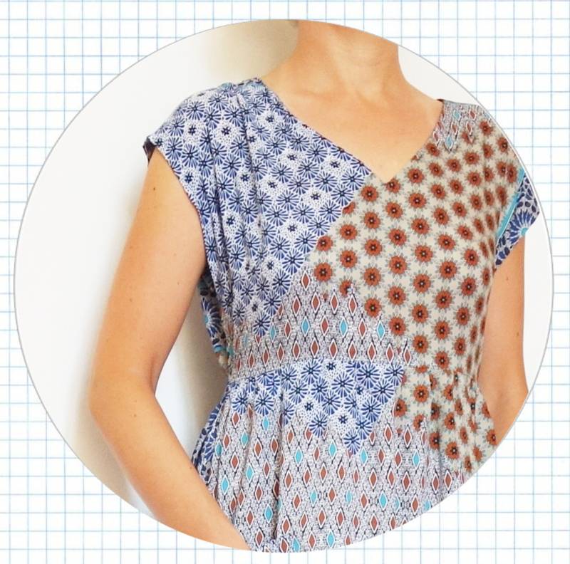 Viskose Schal Kleid Mit V-Ausschnitt von lorettascarves