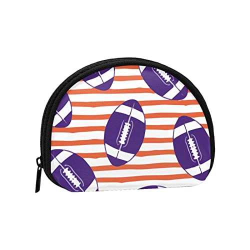 American College Football Lila Orange, Brieftasche Shell Make-up Tasche Frauen Aufbewahrungstasche Kleine Geldbörse Shell Wechseltasche von losolese