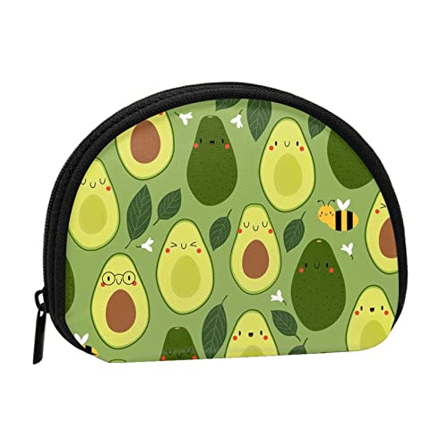 Avocados Muster Grün, Brieftasche Shell Make-up Tasche Frauen Aufbewahrungstasche Kleine Geldbörse Shell Wechseltasche von losolese