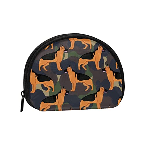 Deutscher Schäferhund, Geldbörse, Muschel-Make-up-Tasche, Damen-Aufbewahrungstasche, kleine Münzbörse, Muschel-Wechseltasche von losolese