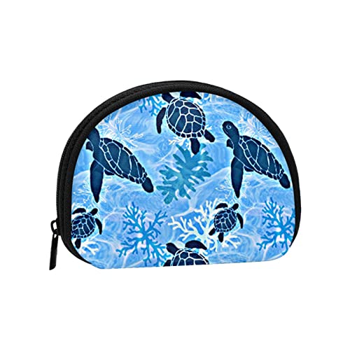 Save Sea Turtle Blue Dreams, Geldbörse, Muschel-Make-up-Tasche, Damen-Aufbewahrungstasche, kleine Münzbörse, Muschel-Wechseltasche von losolese