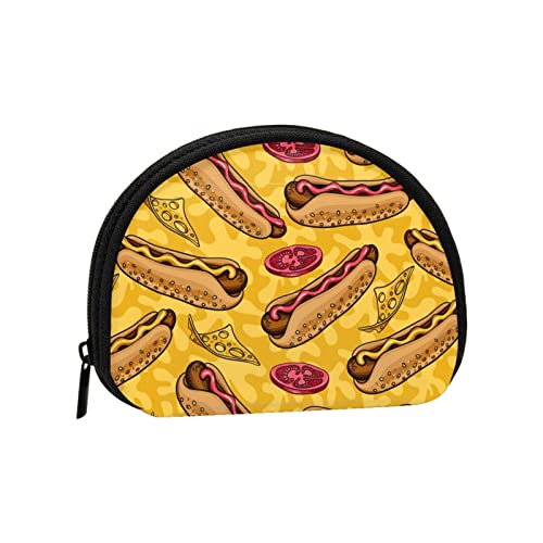 Tasty Hot Dog, Portemonnaie Shell Make-up-Tasche Damen Aufbewahrungstasche Kleine Münzbörse Shell-Wechseltasche von losolese