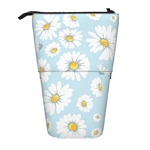 losolese Daisy Teleskop-Federmäppchen, Stand-Stifthalter mit Reißverschluss, Make-up-Tasche, Bleistiftbeutel, Stifttasche von losolese