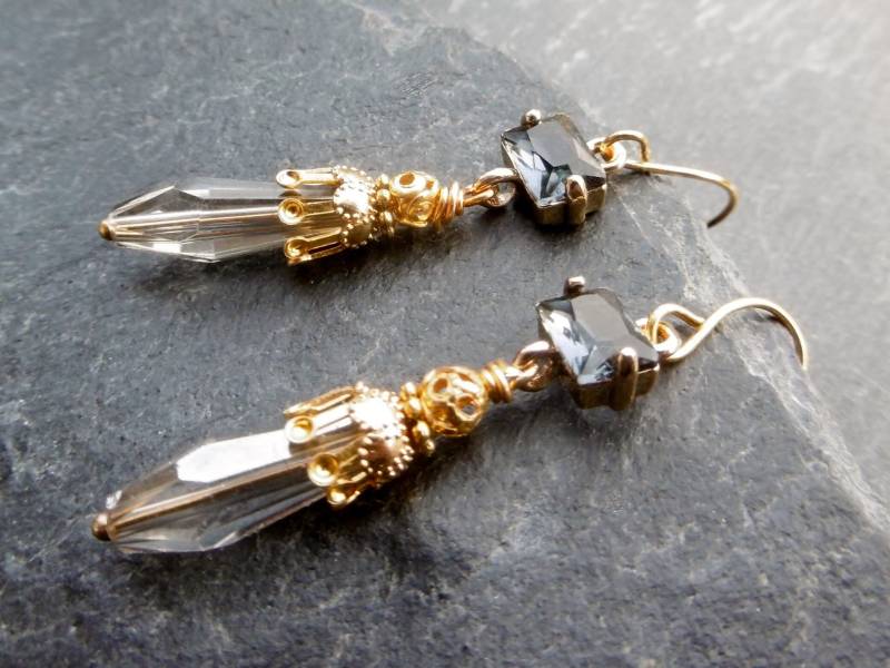 Ohrringe Leonor Grau Mit Gold Ohrringe Leonor Grau Mit Gold von lottedeluex