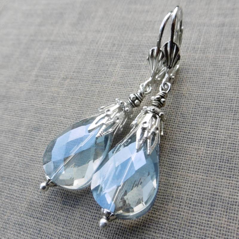 Ohrringe Morning Breeze Hell-Blau Mit Silber Ohrringe Morning Breeze Hell-Blau Mit Silber von lottedeluex