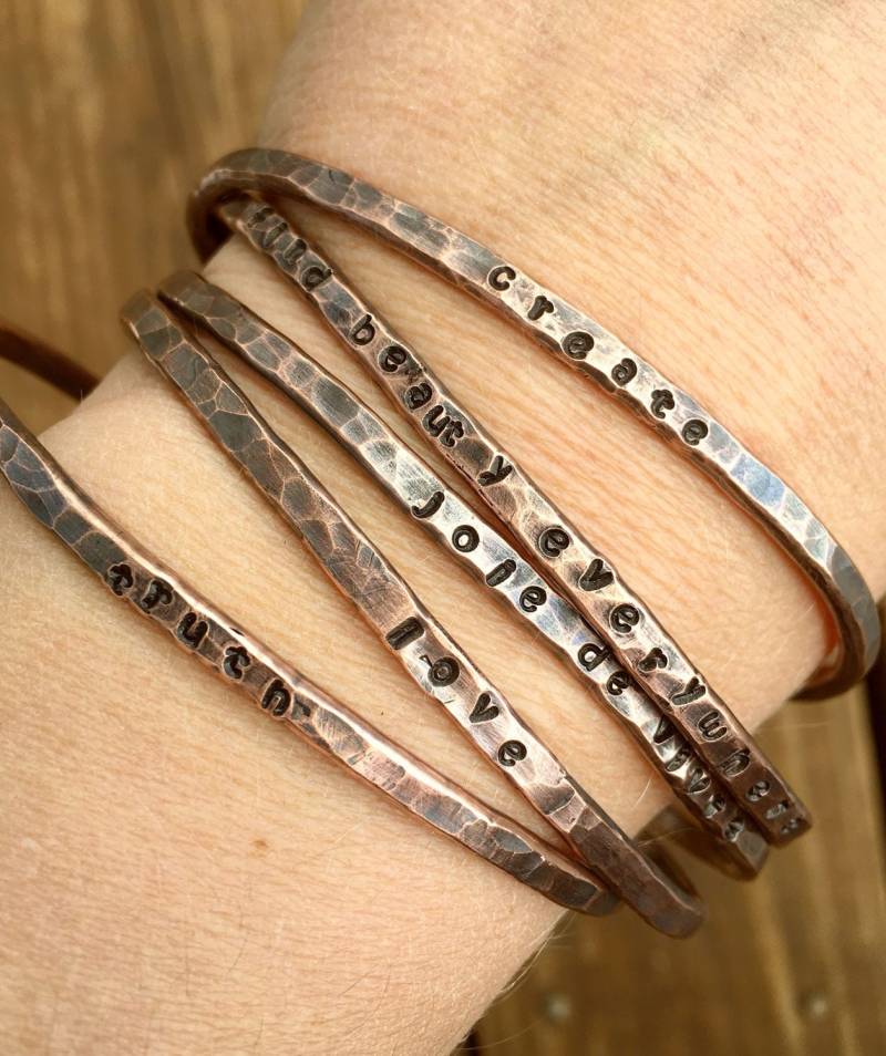 Personalisiertes Armband - Personalisierter Armreif, Benutzerdefiniertes Armband, Benutzerdefinierter Kupferschmuck, Personalisieren Schmuck Personalisiertes Armband - Personalisierter Armreif, Benutzerdefiniertes Armband, Benutzerdefinierter Kupferschmuck, Personalisieren Schmuck von lotuspetale